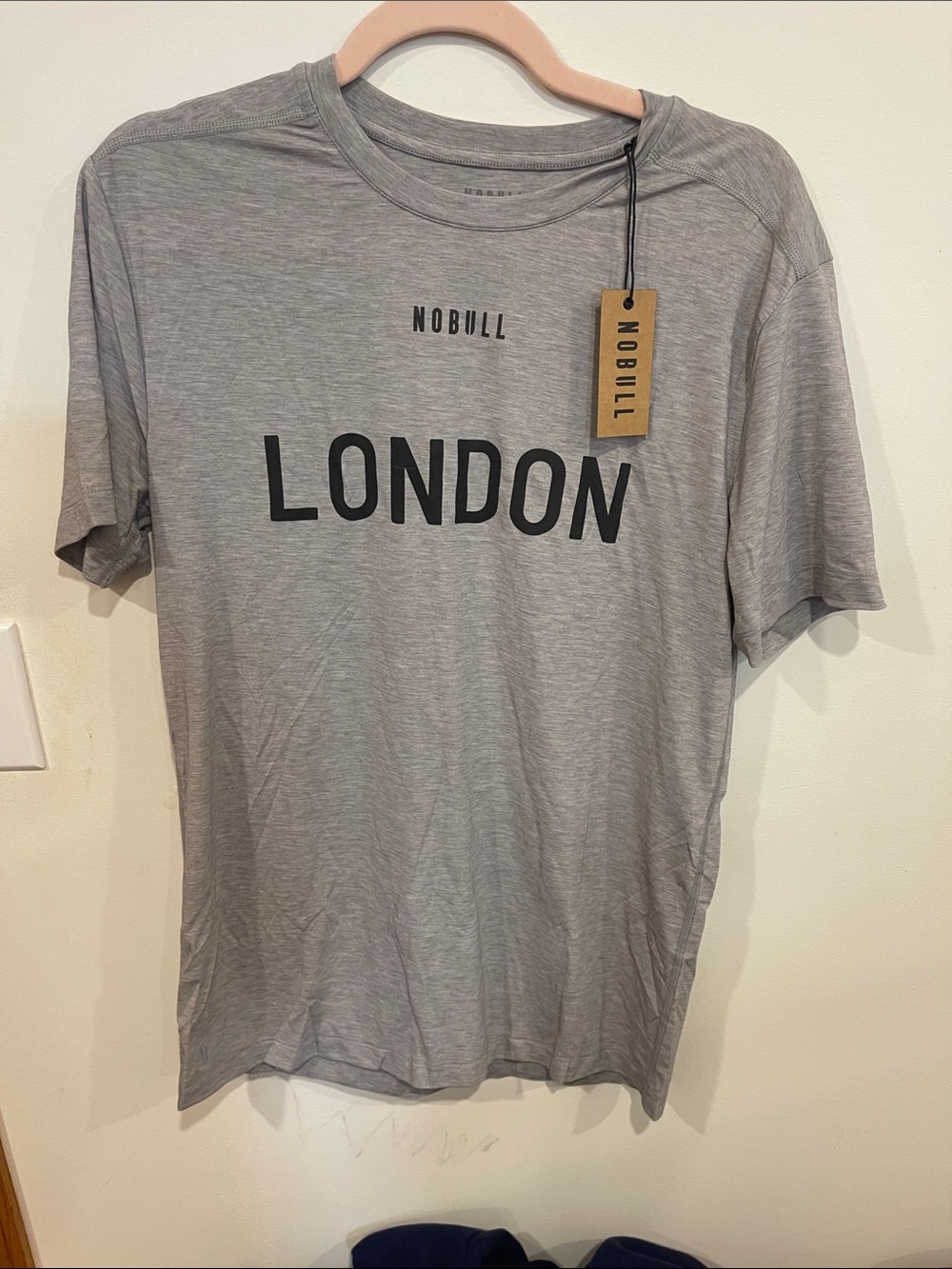 NOBULL London Men's Light Gray Logo Tee